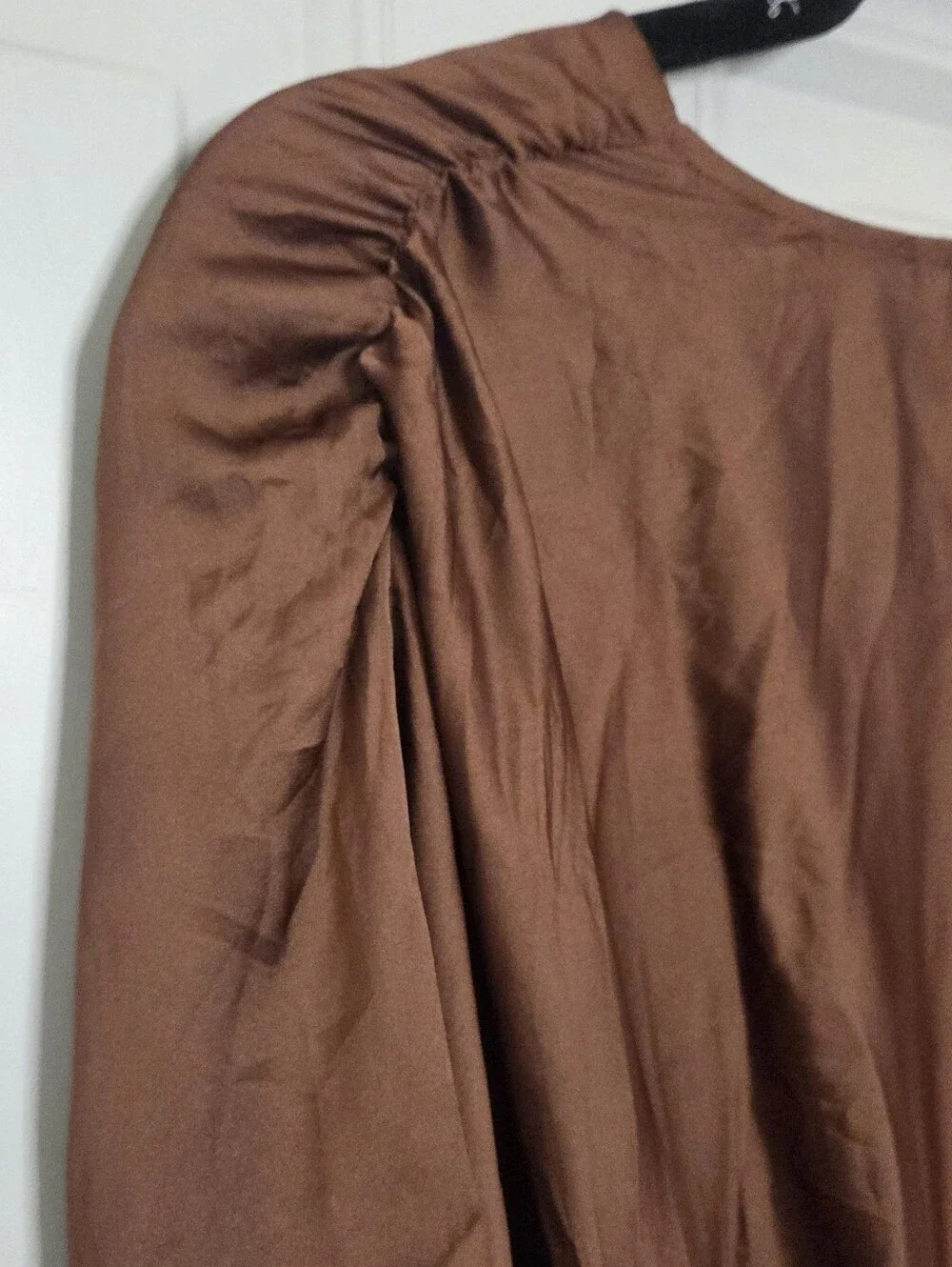 Zara - Rust Brown / Copper Pleated Wide-Leg Jumpsuit with Ring Detail